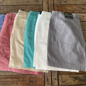 Natural Reflections Spring Valley Twill Shorts Set of 6 - NWT Size 8.